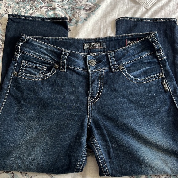 Silver Suki capri Sz 30 L 22 1/2 - Picture 5 of 12